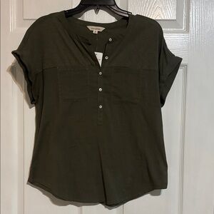 NWT Lucky Brand Olive top